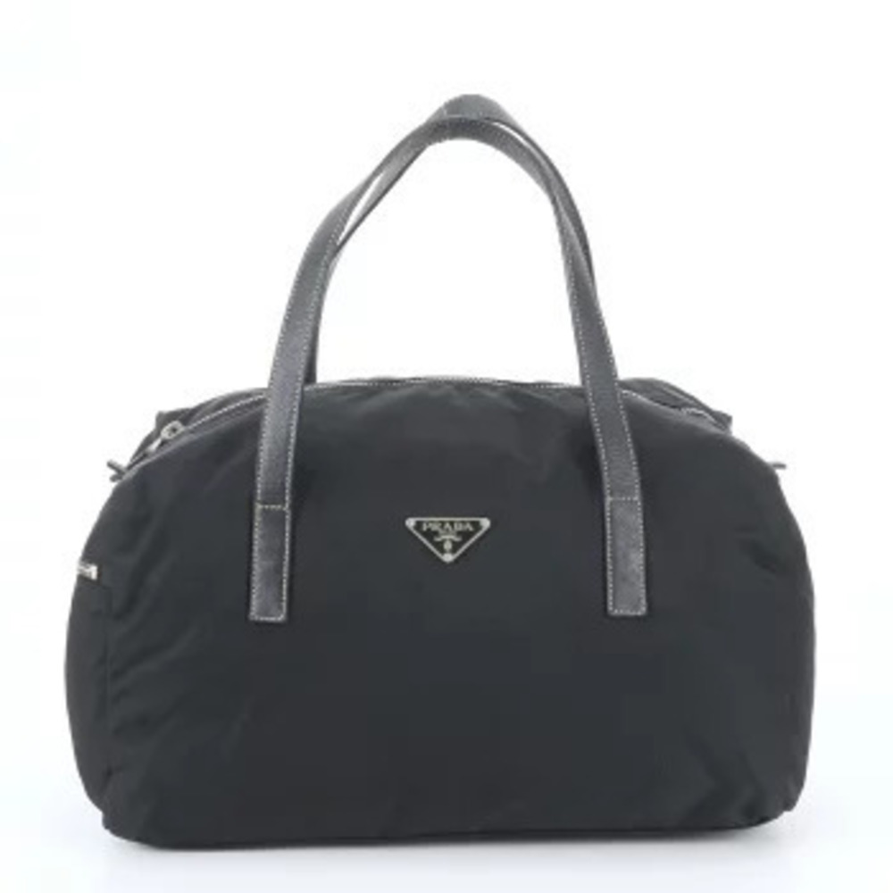 Prada Tessuto Saffiano Leather 2Way Shoulder Tote Bag Blue
